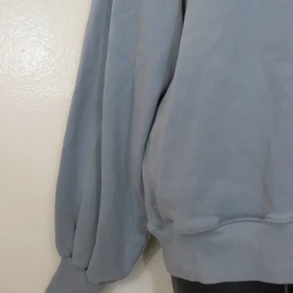 Popflex size XXS XS Mock Neck Sweatshirt Pullover Gray Athleisure Workout - Picture 5 of 7